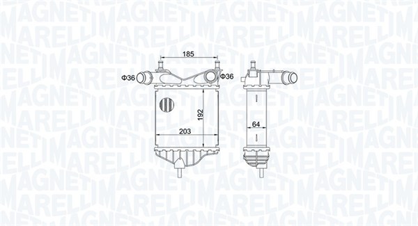 MAGNETI MARELLI Ladeluftkøler 351319204080 for ALFAROME/FIAT/LANCI