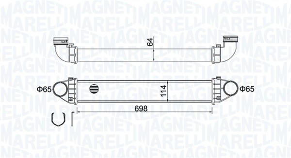 MAGNETI MARELLI Ladeluftkøler 351319204210 for MERCEDES-BENZ