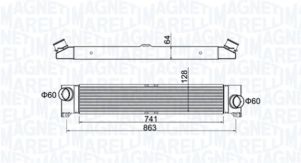 MAGNETI MARELLI Ladeluftkøler 351319204230 for ALFAROME/FIAT/LANCI CITROËN/PEUGEOT