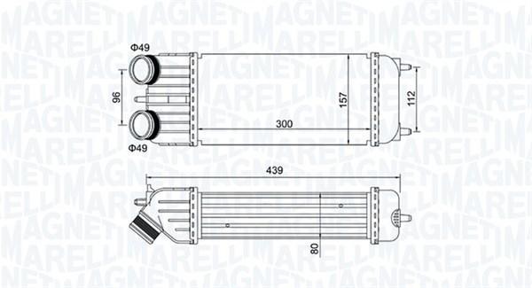 MAGNETI MARELLI Ladeluftkøler 351319204250 for CITROËN/PEUGEOT