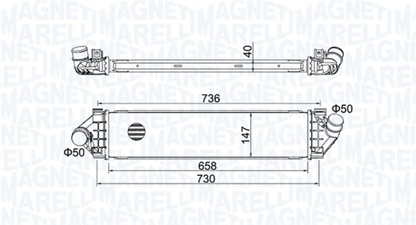 MAGNETI MARELLI Ladeluftkøler 351319204270 for FORD VOLVO