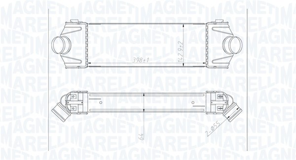 MAGNETI MARELLI Ladeluftkøler 351319204320 for FORD