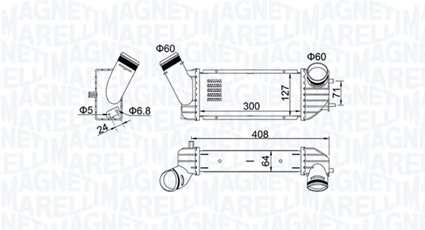 MAGNETI MARELLI Ladeluftkøler 351319204340 for CITROËN/PEUGEOT