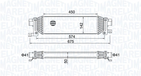 MAGNETI MARELLI Ladeluftkøler 351319204380 for FORD