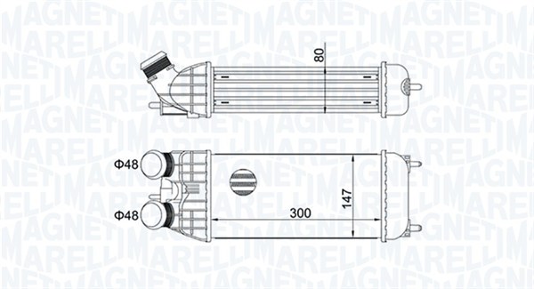 MAGNETI MARELLI Ladeluftkøler 351319204470 for VAUXHALL DS CITROËN/PEUGEOT
