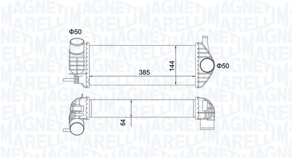 MAGNETI MARELLI Ladeluftkøler 351319204480 for RENAULT