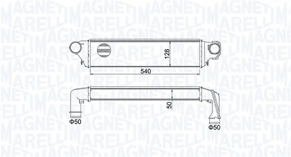 MAGNETI MARELLI Ladeluftkøler 351319204500 for BMW