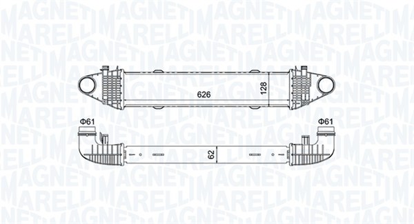 MAGNETI MARELLI Ladeluftkøler 351319204520 for MERCEDES-BENZ