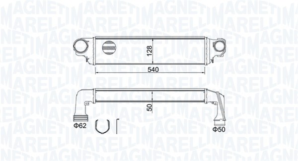 MAGNETI MARELLI Ladeluftkøler 351319204590 for BMW
