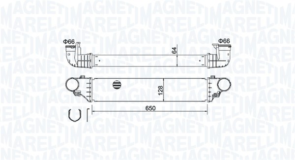 MAGNETI MARELLI Ladeluftkøler 351319204640 for MERCEDES-BENZ