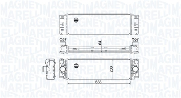 MAGNETI MARELLI Ladeluftkøler 351319204760 for CHRYSLER MERCEDES-BENZ VAG