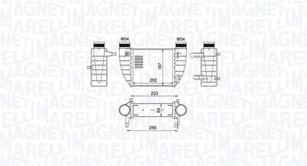 MAGNETI MARELLI Ladeluftkøler 351319204850 for VAG