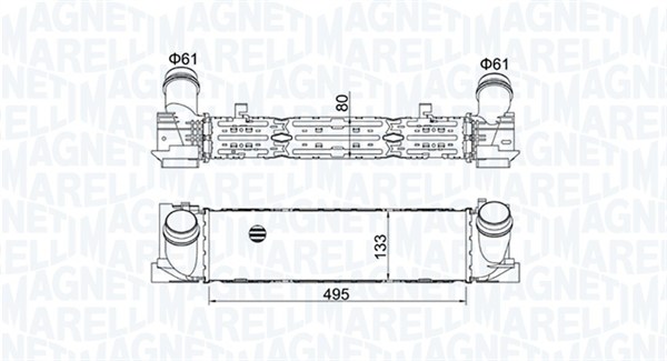 MAGNETI MARELLI Ladeluftkøler 351319204900 for BMW