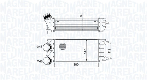 MAGNETI MARELLI Ladeluftkøler 351319204920 for CITROËN/PEUGEOT DS