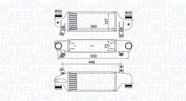 MAGNETI MARELLI Ladeluftkøler 351319204930 for FORD