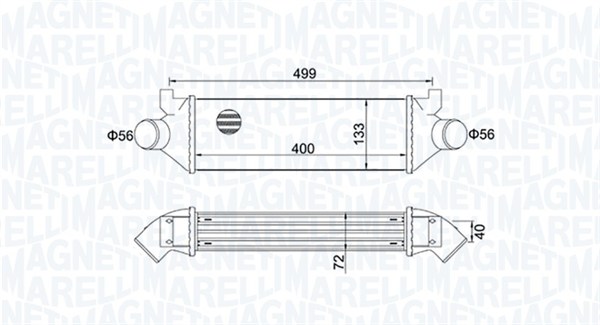 MAGNETI MARELLI Ladeluftkøler 351319204960 for FORD