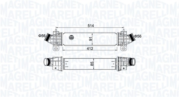 MAGNETI MARELLI Ladeluftkøler 351319204970 for FORD
