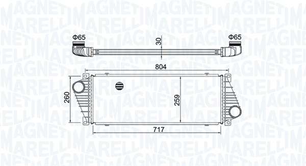 MAGNETI MARELLI Ladeluftkøler 351319205020 for CHRYSLER MERCEDES-BENZ VAG