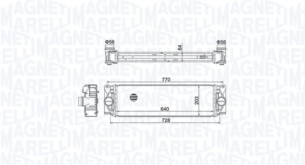 MAGNETI MARELLI Ladeluftkøler 351319205050 for MERCEDES-BENZ VAG