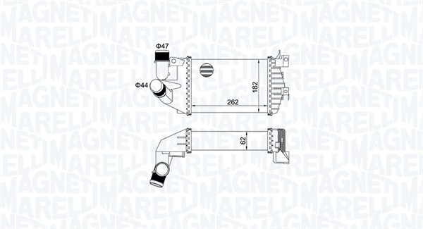 MAGNETI MARELLI Ladeluftkøler 351319205080 for VAUXHALL