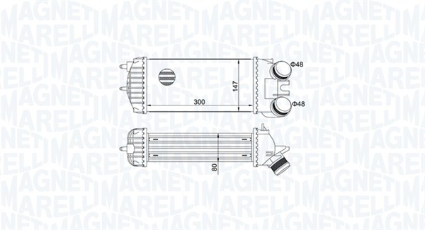 MAGNETI MARELLI Ladeluftkøler 351319205110 for CITROËN/PEUGEOT