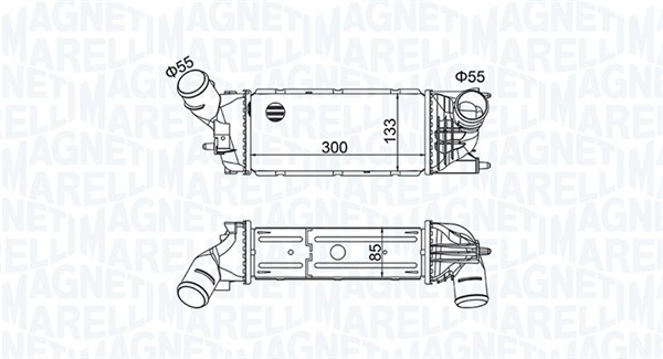 MAGNETI MARELLI Ladeluftkøler 351319205120 for CITROËN/PEUGEOT