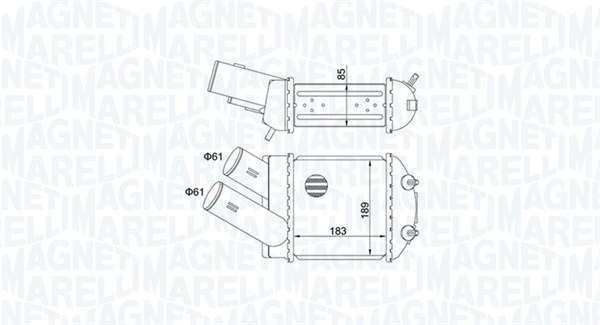 MAGNETI MARELLI Ladeluftkøler 351319205150 for RENAULT