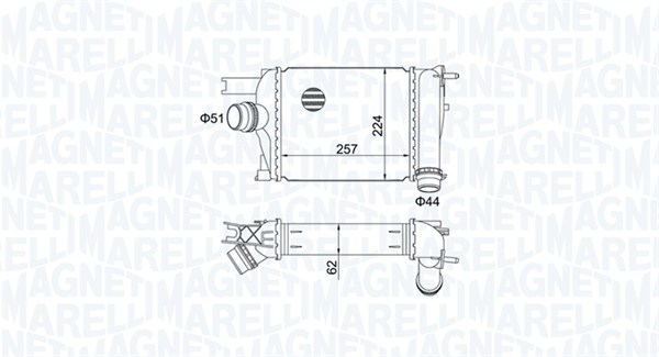 MAGNETI MARELLI Ladeluftkøler 351319205170 for DACIA