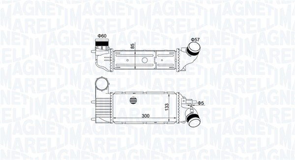 MAGNETI MARELLI Ladeluftkøler 351319205250 for CITROËN/PEUGEOT