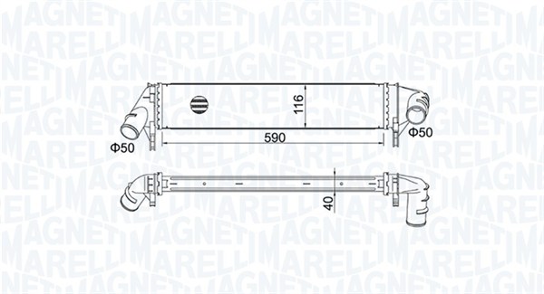 MAGNETI MARELLI Ladeluftkøler 351319205260 for DACIA