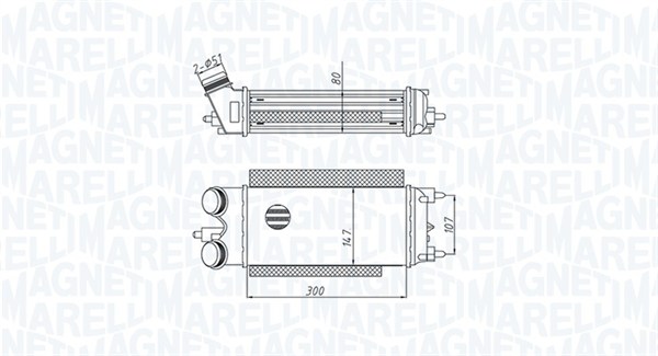 MAGNETI MARELLI Ladeluftkøler 351319205290 for FORD