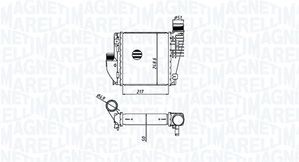 MAGNETI MARELLI Ladeluftkøler 351319205330 for VAUXHALL DS