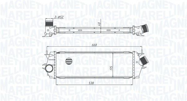 MAGNETI MARELLI Ladeluftkøler 351319205340 for OPEL VAUXHALL RENAULT
