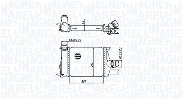 MAGNETI MARELLI Ladeluftkøler 351319205390 for DACIA