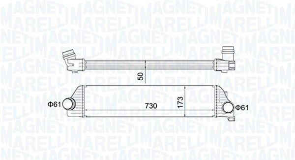 MAGNETI MARELLI Ladeluftkøler 351319205410 for OPEL VAUXHALL NISSAN RENAULT