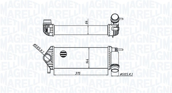 MAGNETI MARELLI Ladeluftkøler 351319205510 for MERCEDES-BENZ RENAULT