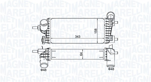 MAGNETI MARELLI Ladeluftkøler 351319205550 for FORD