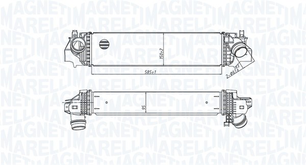 MAGNETI MARELLI Ladeluftkøler 351319205560 for MINI