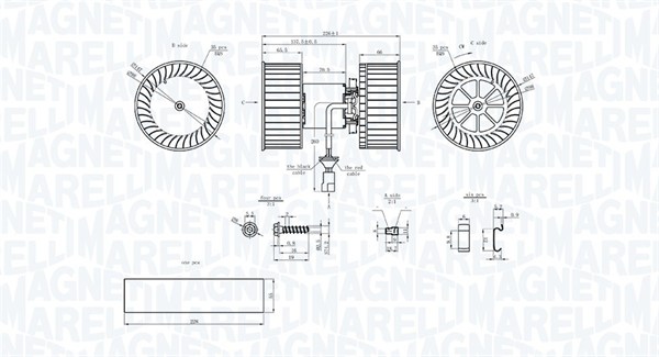 MAGNETI MARELLI Kabineblæser 069412208010 for IVECO