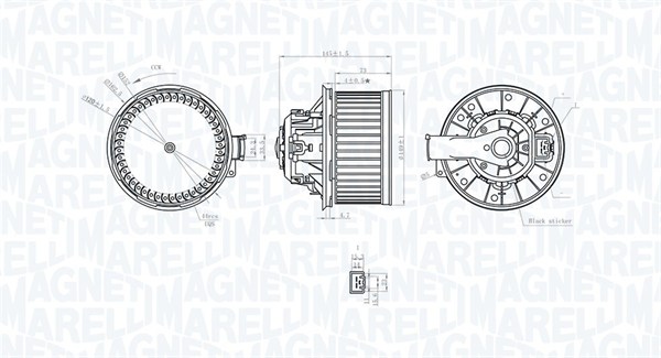 MAGNETI MARELLI Kabineblæser 069412255010 for FORD FORD USA