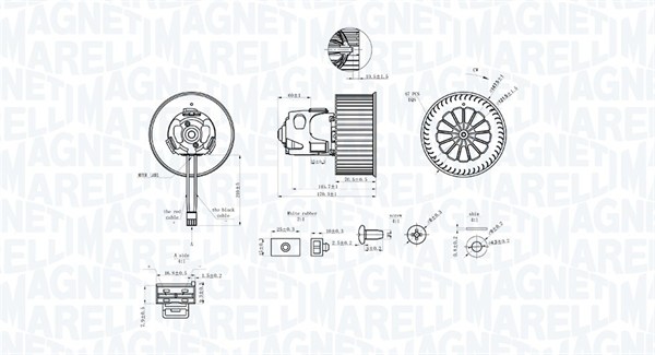 MAGNETI MARELLI Kabineblæser 069412344010 for BMW