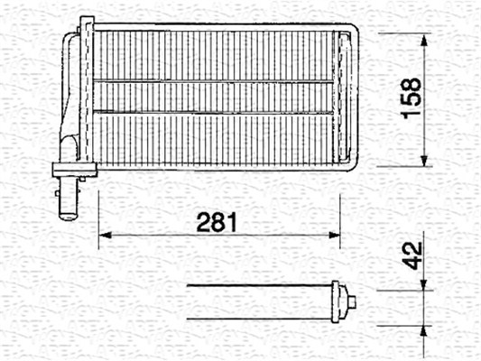 MAGNETI MARELLI Varmeelement, kabinevarme 350218061000 for ALFAROME/FIAT/LANCI