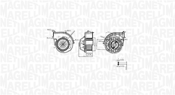 MAGNETI MARELLI Kabineblæser 069412761010 for BMW