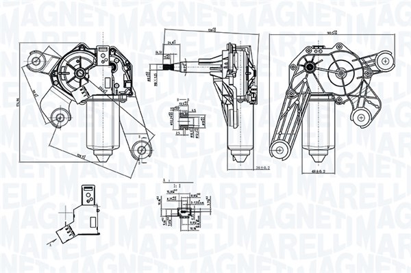 MAGNETI MARELLI Viskermotor 064074100010 bag for CITROËN/PEUGEOT