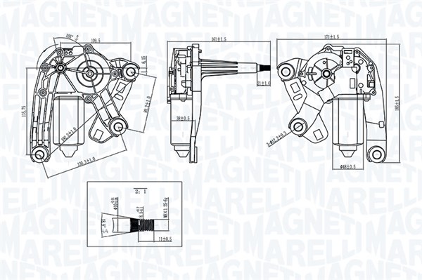 MAGNETI MARELLI Viskermotor 064074300010 bag for CITROËN/PEUGEOT