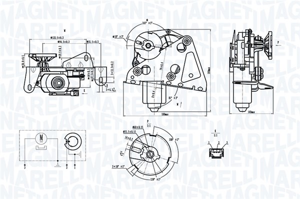 MAGNETI MARELLI Viskermotor 064074500010 bag for CITROËN/PEUGEOT