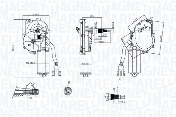 MAGNETI MARELLI Viskermotor 064074700010 bag for VAG