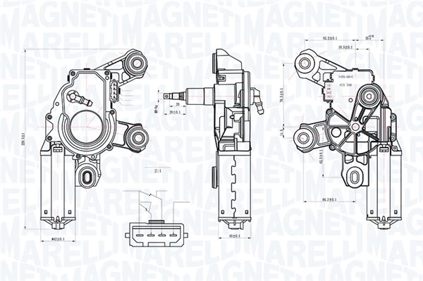 MAGNETI MARELLI Viskermotor 064074800010 bag for VAG