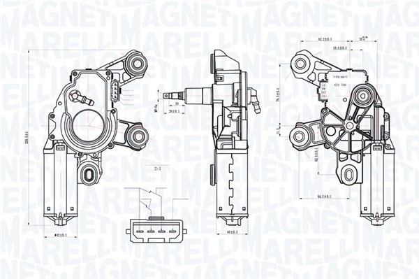 MAGNETI MARELLI Viskermotor 064075000010 bag for FORD VAG