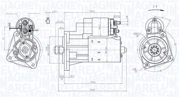 MAGNETI MARELLI Starter 063720297010 for VW MITSUBISHI